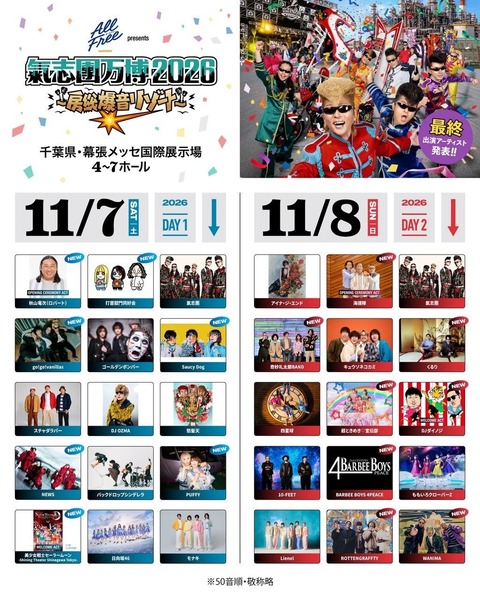 【日向坂46】氣志團万博出演アーティスト、いつの間にかとんでもないことになる | アイドルまとめ速報 ドル速(15133110146503_1)